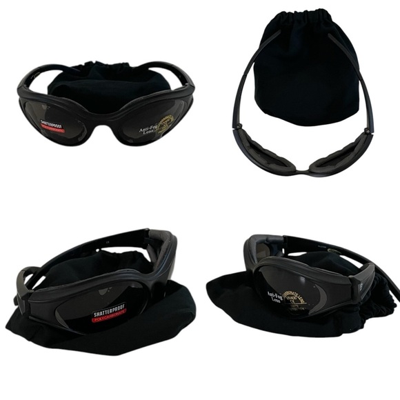 Black Sports Shatter Proof Polycarbonate Foam Lined Anti-Fog Len UV400 Glasses - Picture 12 of 12